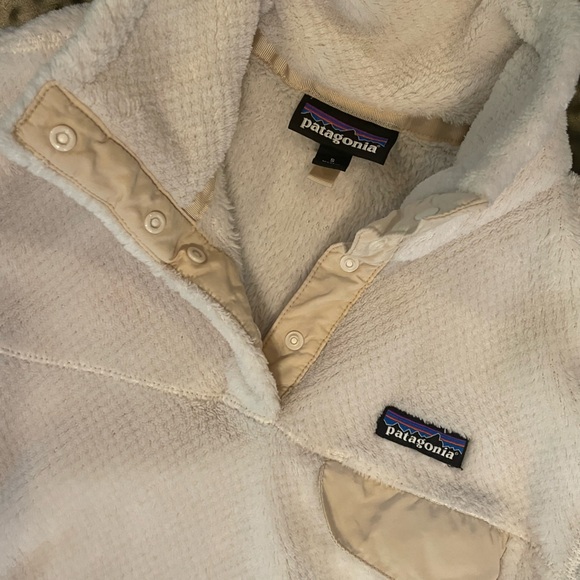 Patagonia Re-Tool Fleece S cream 3/4 - Picture 2 of 11
